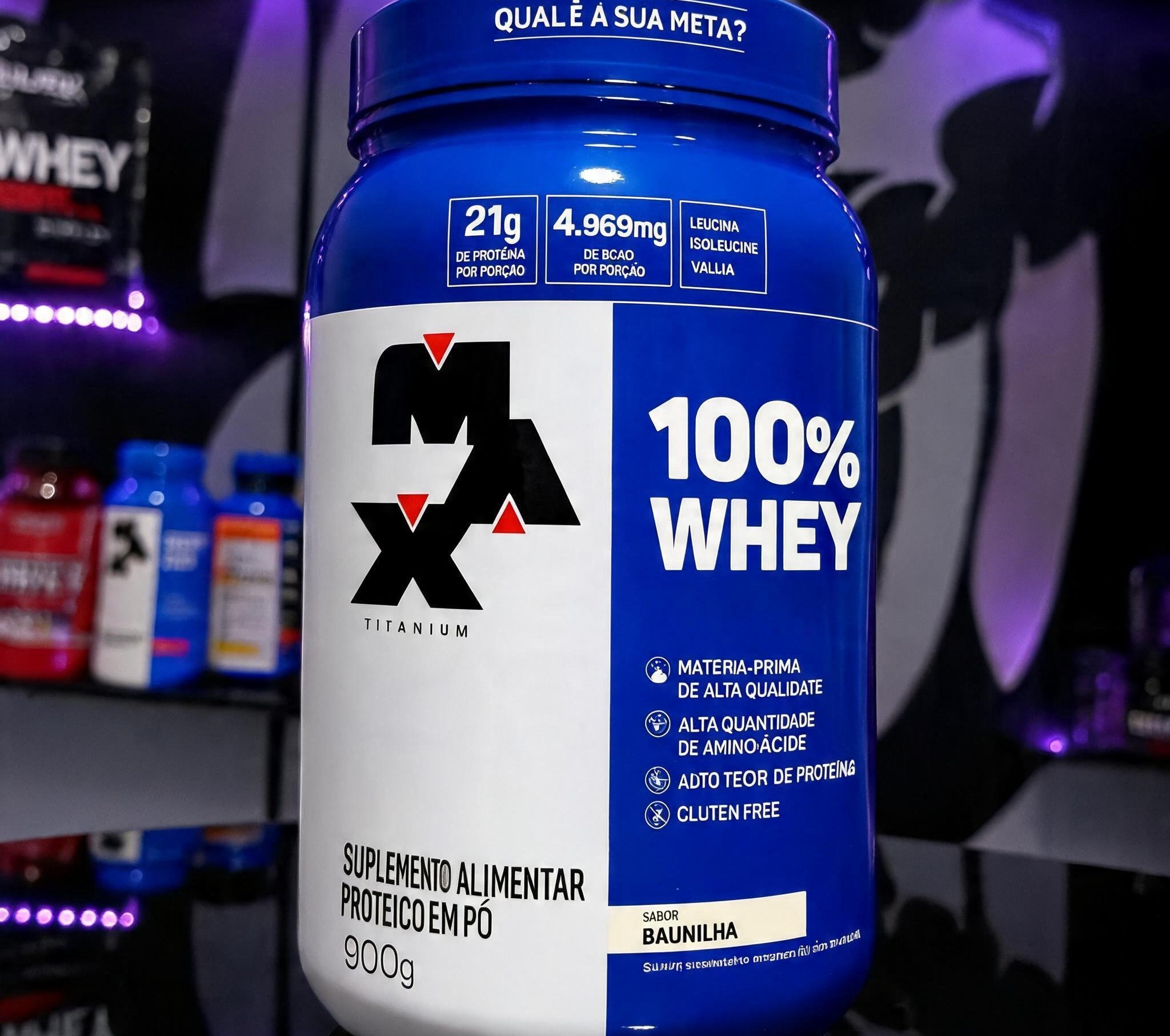 Whey Protein 100% Max Titanium - frente